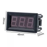 Digital Voltmeter with blue LEDs, 3.5 - 30 V, black case, 3-digit and 2-wire